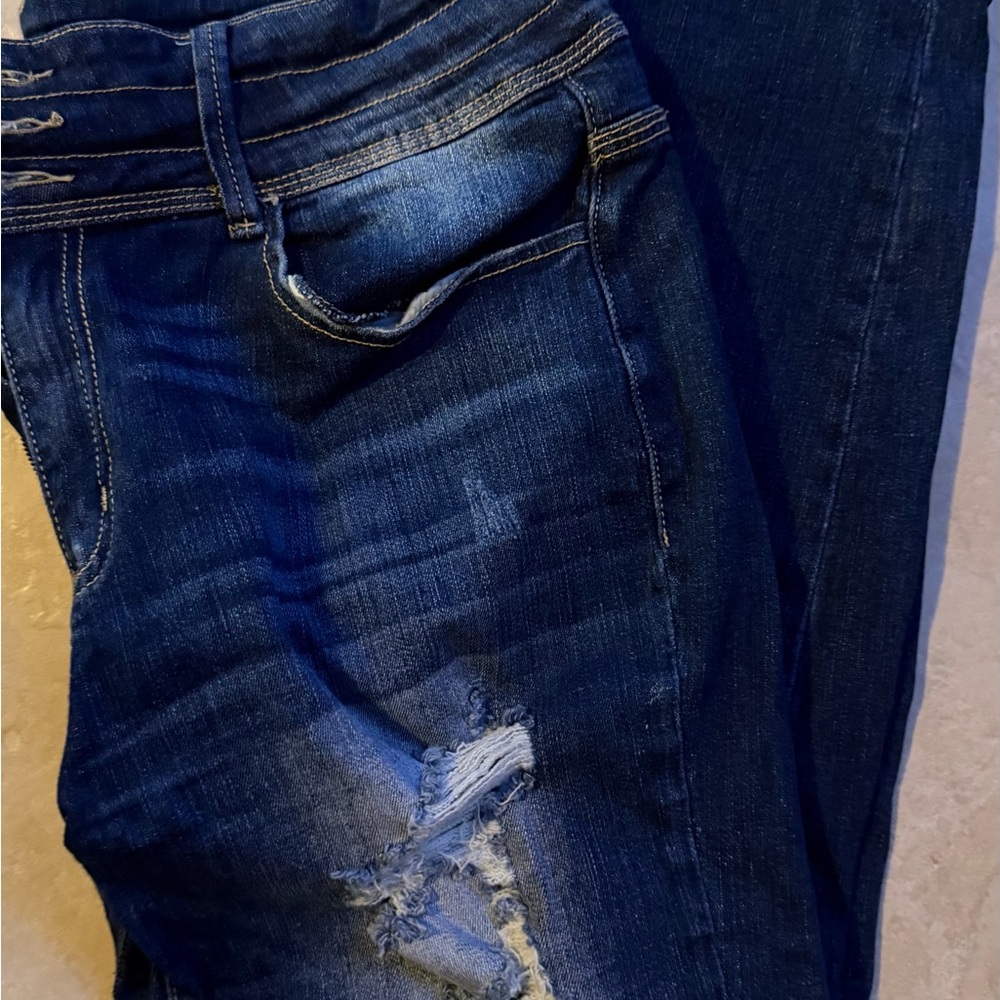 KanCan Dark Blue Distressed Skinny Jeans